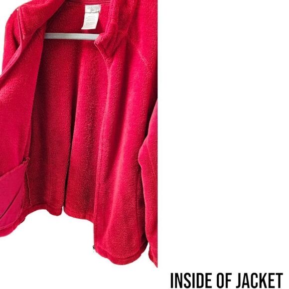 DANSKIN NOW Women's Red Warm Fleece Jacket - Picture 4 of 12